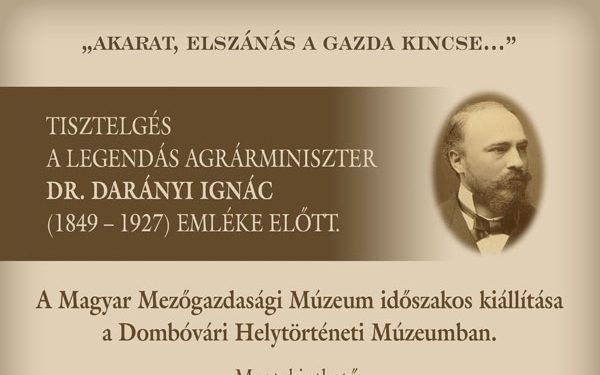 Darányi Ignác emlékkiállítás nyílik a Helytörténeti Múzeumban